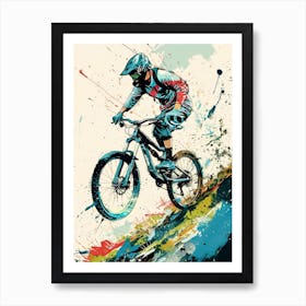 Mountain Biker sport Art Print