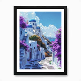 Beautiful Santorini Greece Wall Art 9 Art Print