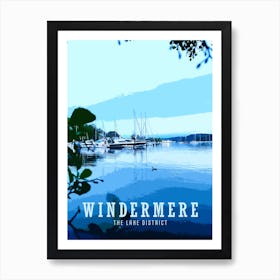 Windermere The Lake District Vintage Style Travel Poster Póster