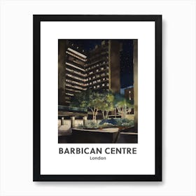 Barbican Centre, London 8 Watercolour Travel Poster Art Print