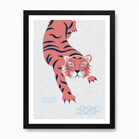 Lunar Year Of The Tiger Pink Art Print