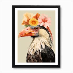 Bird With A Flower Crown Crested Caracara 2 Art Print