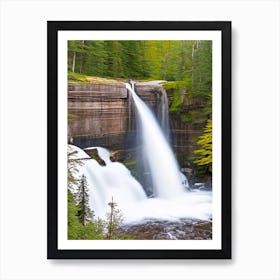 Amnicon Falls State Park Waterfall, United States Realistic Photograph (2) Art Print