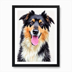 Belgian Sheepdog 2 Watercolour Dog Art Print