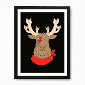 Metal Deer Art Print