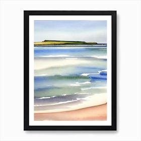 West Sands Beach, St Andrews, Scotland Watercolour Art Print