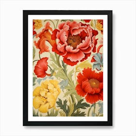 Floral Wallpaper 11 Art Print