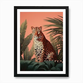 Leopard 5 Tropical Animal Portrait Art Print