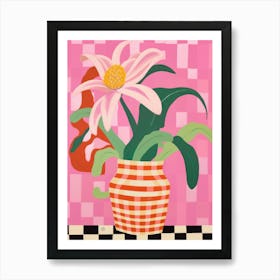 Lilies Flower Vase 2 Art Print