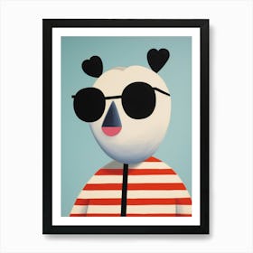 Little Panda 2 Wearing Sunglasses Art Print