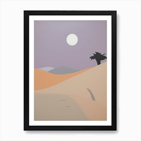 Karakum Desert   Asia (Turkmenistan), Contemporary Abstract Illustration 1 Art Print