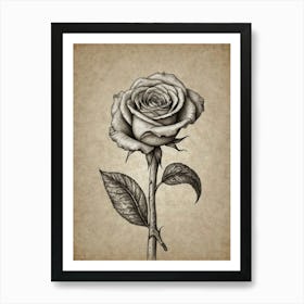 Rose Tattoo Art Print