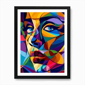 Abstract Of A Woman'S Face 26 Art Print