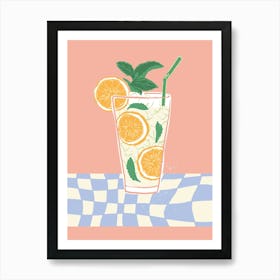 Food Illustration Long Island Iced Tea Preppy Contemporary Kitchen Art Print