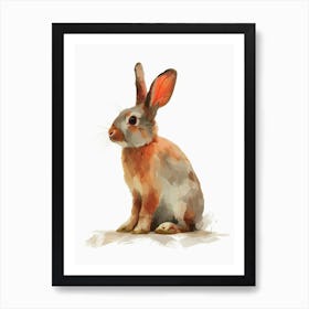 Satin Rabbit Nursery Illustration 3 Art Print