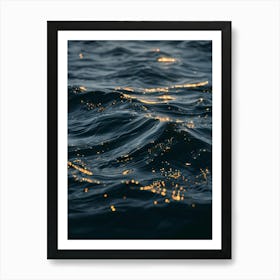 Gold Sparkles In The Water Art Print