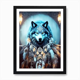 Indian Wolf Art Print