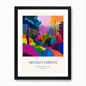 Colourful Gardens Smith College Botanic Garden Usa 1 Blue Poster Art Print