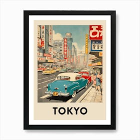 Tokyo Retro Travel Poster 1 Art Print