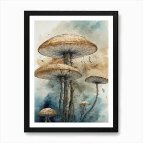 Mushroom Painting Art Print