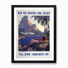 Fly To South Sea Islands Art Print