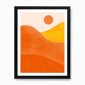 Boho Desert Sunset Art Print