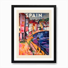 Santander Spain 4 Fauvist Painting Travel Poster Art Print