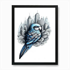 Gidget Parrot In The Sky Art Print