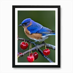 Eastern Bluebird-Reimagined 35 Art Print