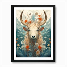 Horned Highland Cow 1 Poster