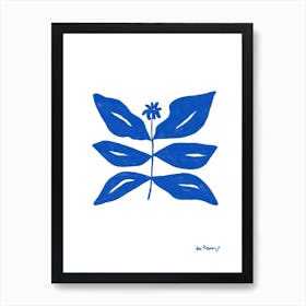 Blue Flower Collection 7 Art Print