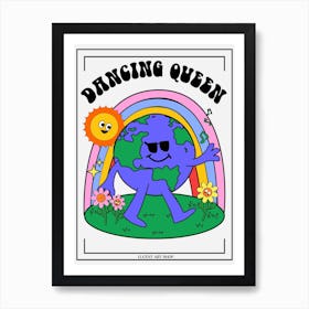 Dancing Queen, Cute Quote, Retro 70s Art Print