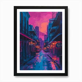 Bourbon Street Retro Pop Art 3 Art Print