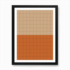 Rustic Sunset Squares Art Print