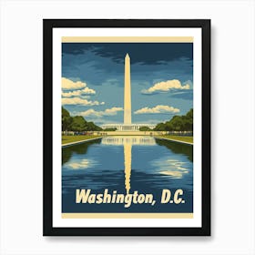 Aihrgdesign A Vintage Travel Poster Of Washington DC Art Print