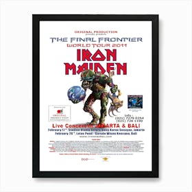 The Final Frontier World Tour 2011 Iran Mainen Poster Art Print