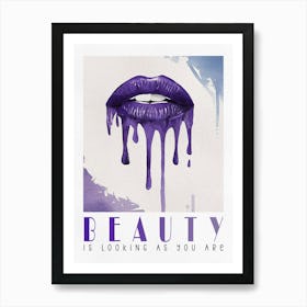 Purple Lip Art Print