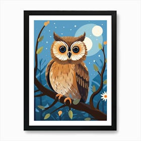 Baby Animal Illustration  Owl 1 Art Print