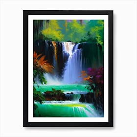 Kuang Si Falls, Laos Nat Viga Style Art Print