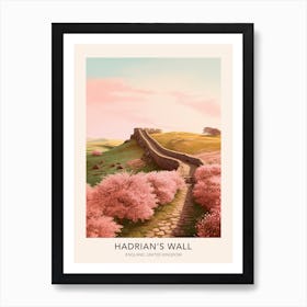 Hadrian's Wall England United Kingdom Travel Poster Art Print