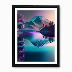 Lake, Waterscape Holographic 1 Art Print