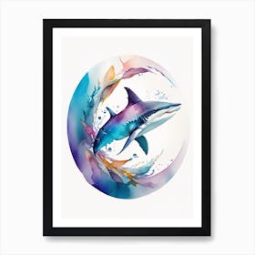 Soupfin Shark Watercolour Art Print