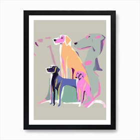 Dogs Matisse Style Art Print