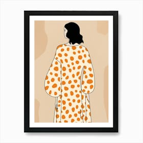 Polka Dot Dress 1 Art Print