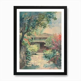 Kanazawa Japan 2 Retro Illustration Art Print