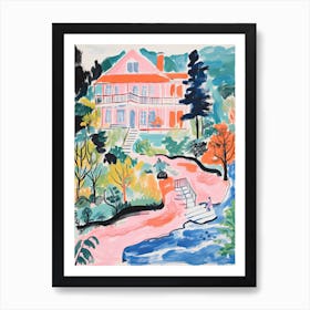 The Homestead   Hot Springs, Virginia   Resort Storybook Illustration 1 Art Print