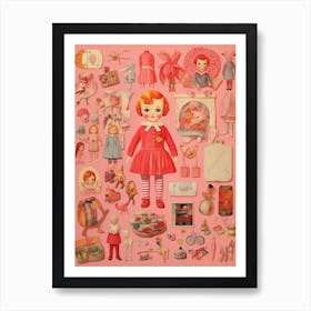 Vintage Paper Doll Kitsch 12 Art Print