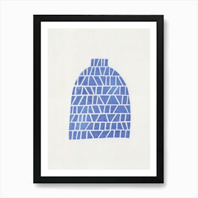 Linocut Vase 5 Art Print