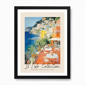 Positano, Amalfi Coast   Italy Il Lido Collection Beach Club Poster 3 Art Print