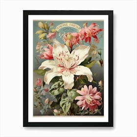 Spring Floral French Poster Honeysuckle Art Print 3 Art Print